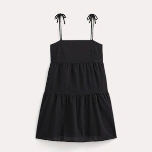 Everlane Women's Gauze Mini Tiered Dress in Black, Size Extra Small